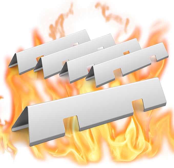 15.3" Flavorizer Bars for Weber Spirit 300 and GS4 Spirit II 300 Series E310 E320 E330 S310 S320 S330 with Front Control Knobs, Stainless Steel Grill Heat Plates Replacement for 7636, 5 Pack