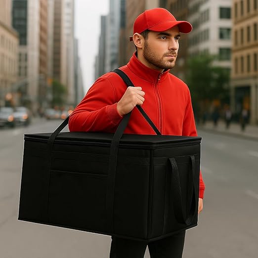 musbus Insulated Food Delivery Bag Cooler Bags Keep Food Warm Catering Therma for doordash Catering cooler bags insulated catering bag 22x14x13 therma catering shopper accessories hot XL XXL Pizza