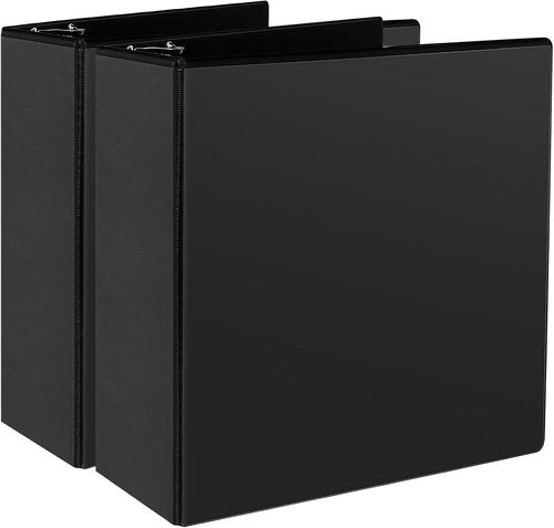 CIXILDTS 3" Slant-D Ring Binder - Standard 3-Inch, Fits Letter Size Paper, 2-Pack, Black