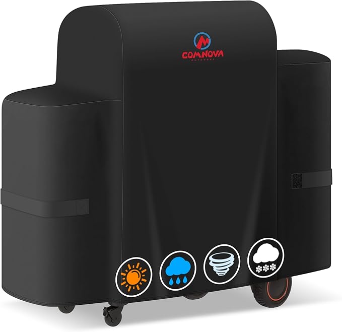 Comnova Grill Cover for Traeger Timberline 850 - Premium Wood Pellet Smoker Cover for Traeger Waterproof & Heavy Duty, 600D Pellet BBQ Accessory for Treager Timberline 850 Grills (BAC359)