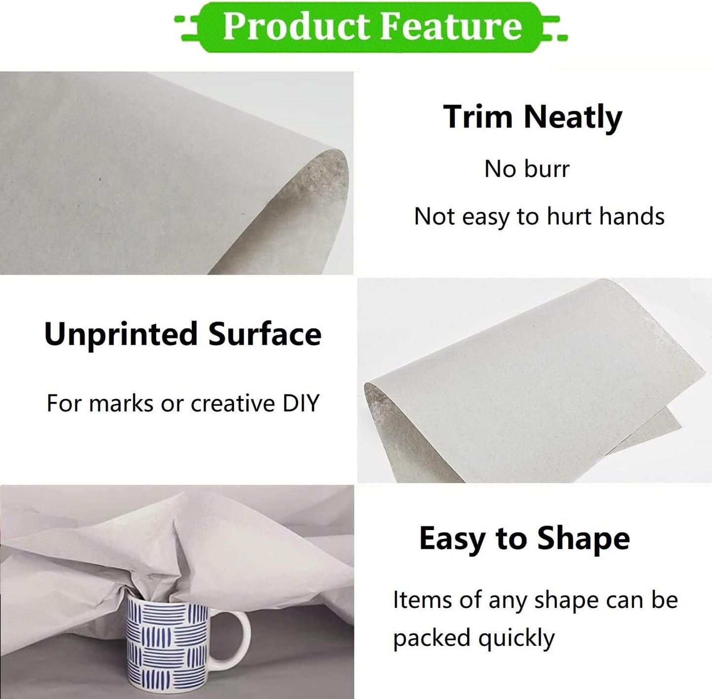 Skiennix Large Packing Paper - 300 Sheets of Newsprint for Easy Moving & Wrapping Supplies