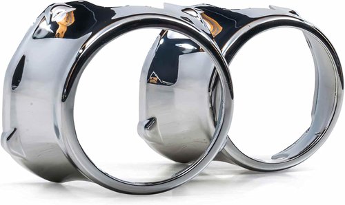 Morimoto 3Easy Projector Shroud - Chrome Finish Bezel with Mounting Clips for 3-Inch Retrofits