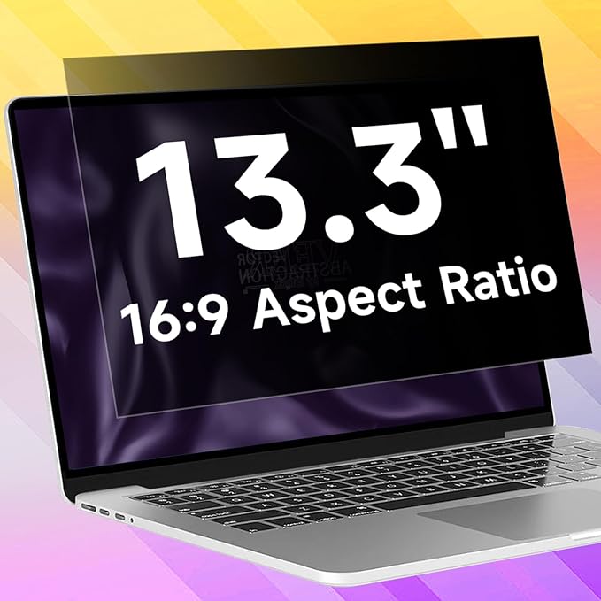 ANTOGOO V 13.3 Inch 1920x1080P (16:9) Laptop Privacy Screen Filter, Anti Blue Light Glare & Anti Scratch Computer Privacy Shield, Not for 13" with 16:10 Aspect Ratio Laptop