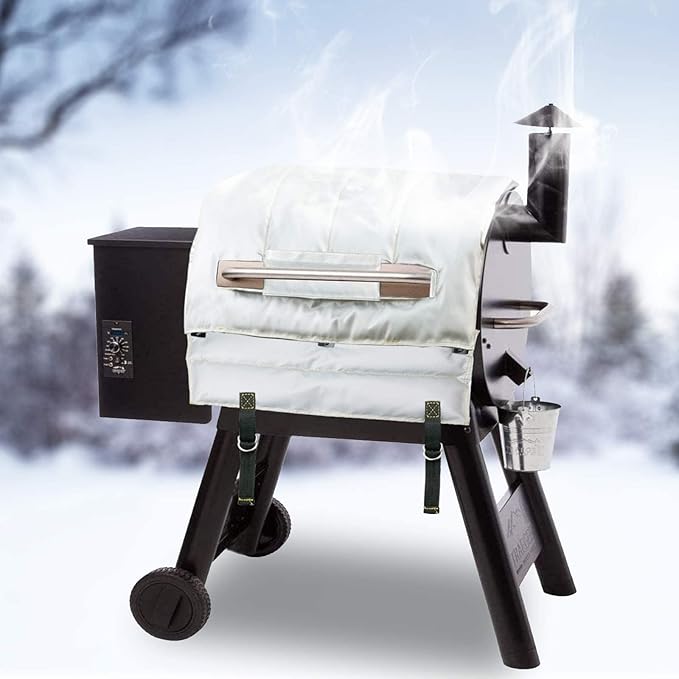 Utheer Grill Insulation Blanket for Traeger Pro 575 Pro 22/20 Series Traeger BAC344, BAC626 and Lil' Tex Elite Pellet Smoker Insulated Blanket Warmer for Winter Cooking Accessories