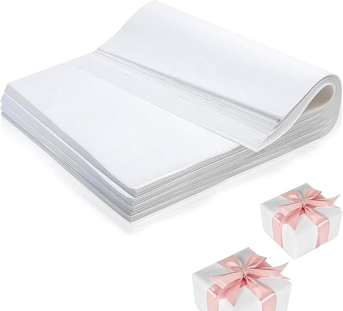 18”x 24”Kraft Paper Sheets Bulk White Paper, Large Craft Paper for Arts, Drawing, DIY Projects, White Wrapping for Gift Shipping Packaging 200 Sheets