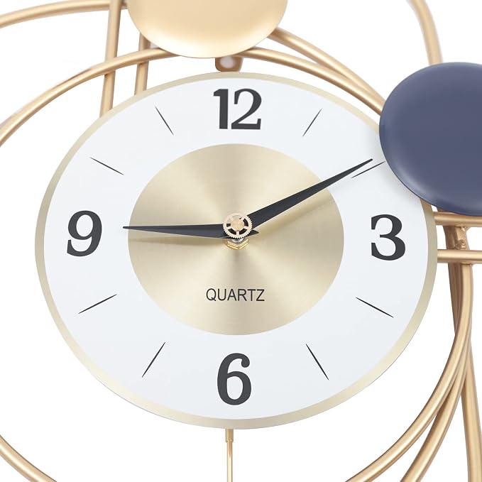 28Inch Modern Wall Clock for Living Room, Large Decorative Art Clock Silent Battery Operate, Modern Metal Wall Clocks for Living Room,Kitchen,Home,Bathroom,Bedroom Wall Decor (19.29*27.95in)