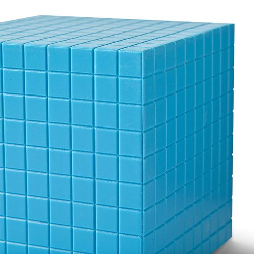 hand2mind Base Ten Blocks - Blue Plastic Counting Cubes for Kids Math | Classroom Set (1 Piece)
