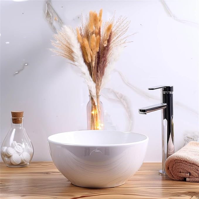 60PCS of Boho Pampas Grass in Glass Vase with LED Lights & Faux Crystals, Naturally Dried Pompas, Bunny Tails Dried Flowers,Perfect for Weddings, Farmhouse Boho Wall Bathroom Office Kitchen Decor