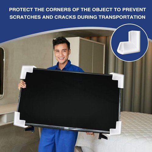 Regine Switzerland 24Pcs Edge Foam Protection Corners - Safe Packing Foam for TV Frames & Mirrors