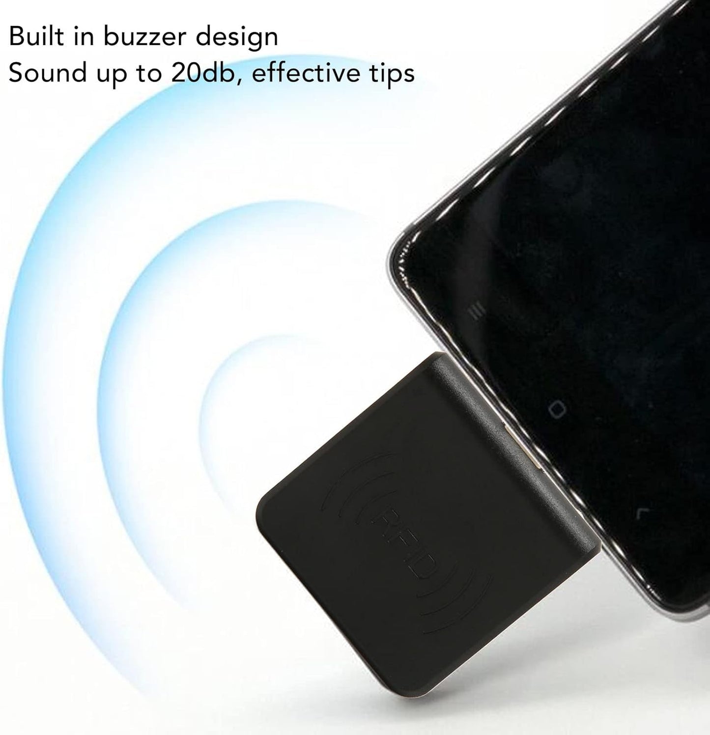 Skiennix Square Card Reader - Type C Interface 125Khz Smart Card Reader with Built-In Buzzer | Black