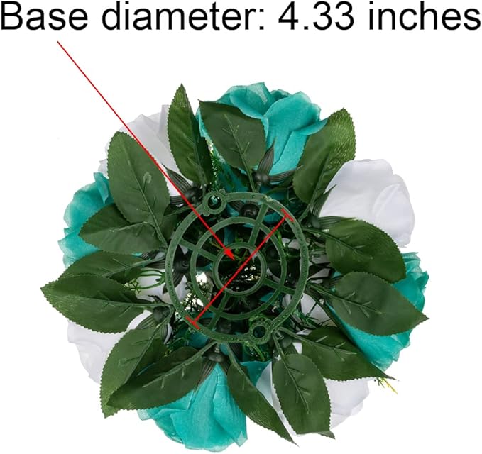 Flower Centerpieces for Wedding Tables: Wedding Table Decorations Teal & White Flower Balls Centerpieces for Engagement Cerebration Party Center Pieces 2 Packs