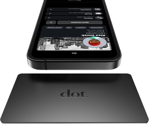 dot. Digital Business Card - Metal Design, Tap Compatible with iPhone & Android - Black