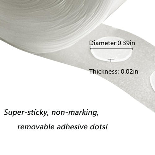 LMJIA White Balloon Adhesive Dots - Removable, Non-Marking, Two-Sided - Perfect for Crafts & Party Decor
