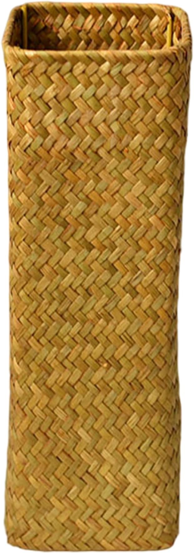 Rattan Vase, 12x4 Inch Tall Floor Vases, Rustic Rattan Decor for Weddings Home Office Cafe Table Centerpiece