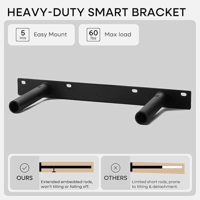 Homeforia 16 inch Golden Oak Floating Shelf, High End Solid Real Wood 16inch Small Floating Shelves for Wall Mounted, Oak Wooden 16in Floating Shelves, Heavy Duty Bracket, 16 X 6.5 X 1.75 in, Set of 4
