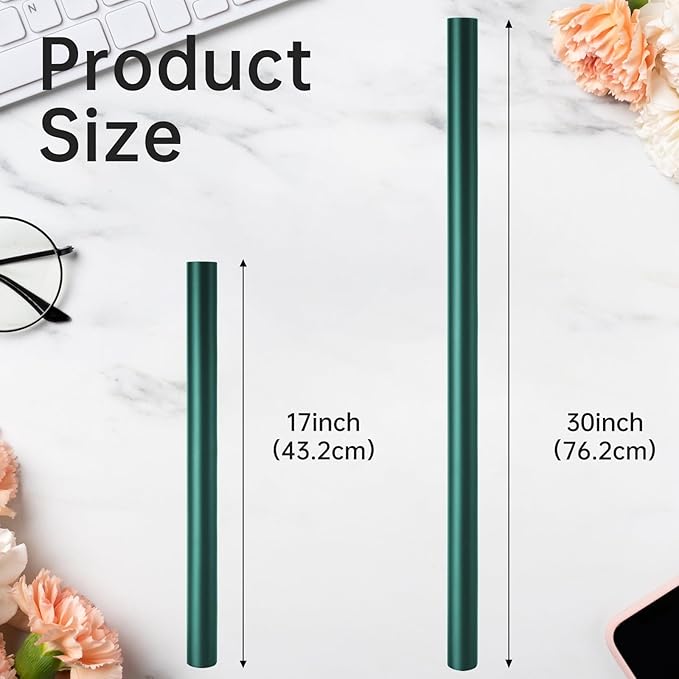 Dark Green Christmas Wrapping Paper, 17inch x 33ft Matte Metallic Green Solid Color Gift Wrapping Paper Roll Perfect for Birthday, Christmas, Baby Shower, Wedding, Easter, Lucky St Patrick, Valentine