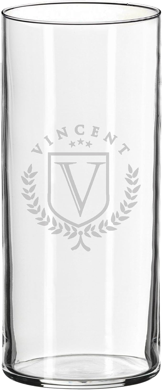 My Personal Memories Custom Etched Glass Flower Vase - Personalized with Your Text for Weddings, Valentine's, Mother's Day, Couples, Anniversaries, Birthdays, Gifts (Name and Initial Style)