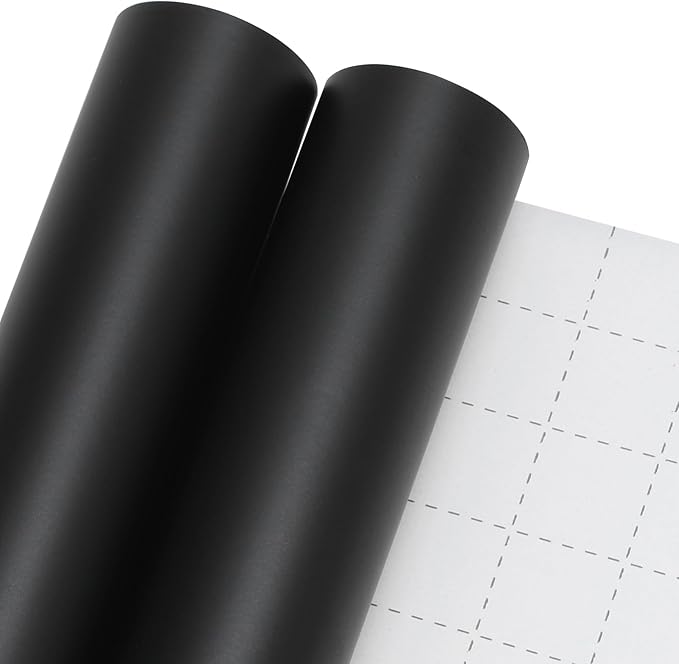 Black Wrapping Paper, 2 Roll 17inch x 33ft Matte Metallic Black Solid Color Gift Wrapping Paper Perfect for Graduation Gifts, Father's Day, Baby Shower, Birthday, Christmas, Wedding, DIY Invitations