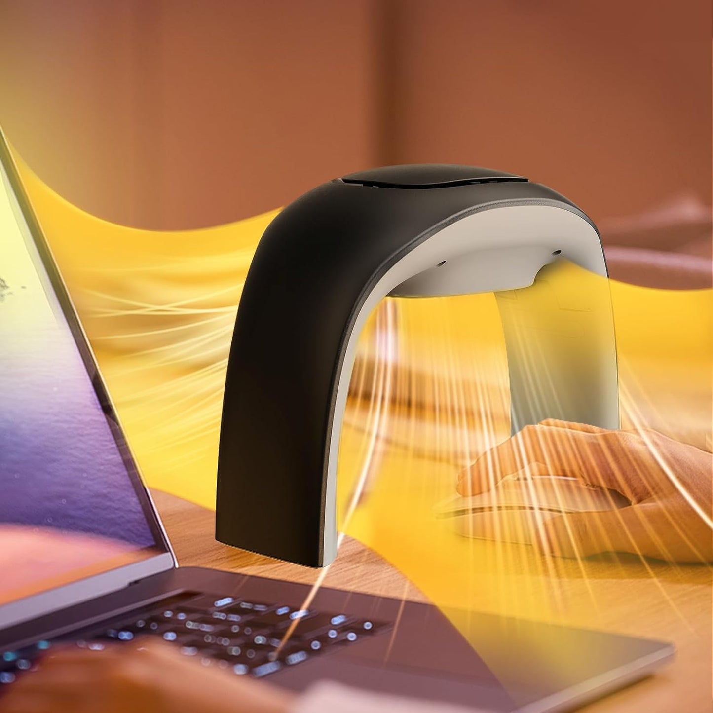 Skiennix Heated Mouse Pad - Super Quiet Desk Hand Warmer with Thermostat | Energy Efficient Black Design