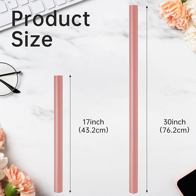 Rose Gold Wrapping Paper, 17inch x 33ft Matte Metallic Wrapping Paper, Gift Wrapping Paper Roll Perfect for Birthday, Christmas, Baby Shower, Wedding, Valentine's Day, DIY Invitations, Arts & Crafts