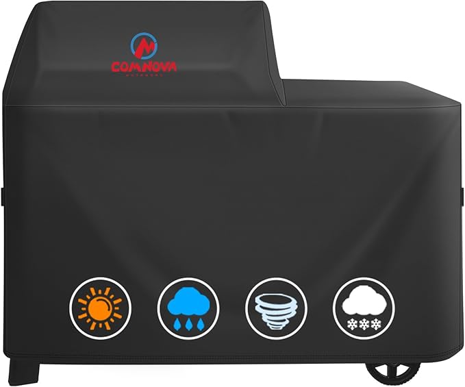 Comnova Grill Cover for Traeger Woodridge - Premium Wood Pellet Smoker Cover for Traeger Waterproof & Heavy Duty, 600D Pellet BBQ Cover Accessory for Treager Woodridge Grills (BAC761)