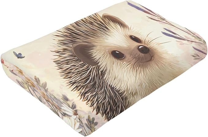 Hedgehog Blanket Cute Hedgehog Throw Blanket Soft Cozy Fleece Fuzzy Stuffed Plush Flannel Gifts for Girls Women Boys Kids Adults 50"X60"