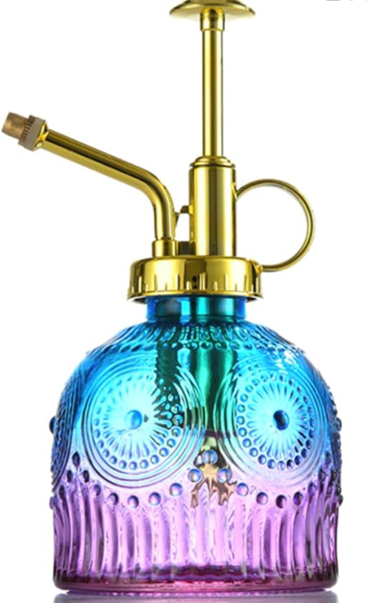 Indoor and Outdoor Potted Plant Sprayer Household Plants Glass Small Watering Can Spray Bottle Plant Sprayer Glass Spray Bottle Decorative Spray Bottles (Purple Gradient Blue)