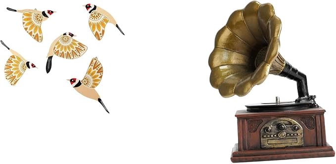 Baoblaze Vintage Wooden Bird Wall Figurine Collectible Sculpture Retro Ornament Housewarming Gift Decorative Office Crafts Bedroom Indoor Versatile B