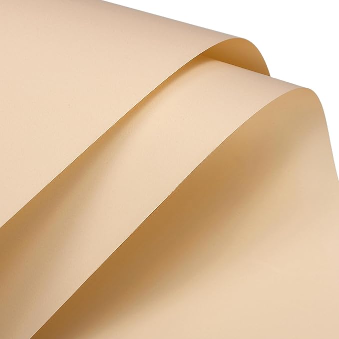 MECCANIXITY Set of 20 Flower Wrapping Paper 22.8x22.8 Inch Waterproof Florists Wrapping Paper for Florist Bouquet Supplies, DIY Crafts, Gift/Gift Box Packaging Light Brown