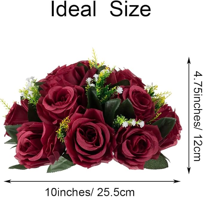 Flower Centerpieces for Wedding Tables: Wedding Table Decorations Burgundy Flower Balls Centerpieces for Engagement Cerebration Party Center Pieces 2 Packs