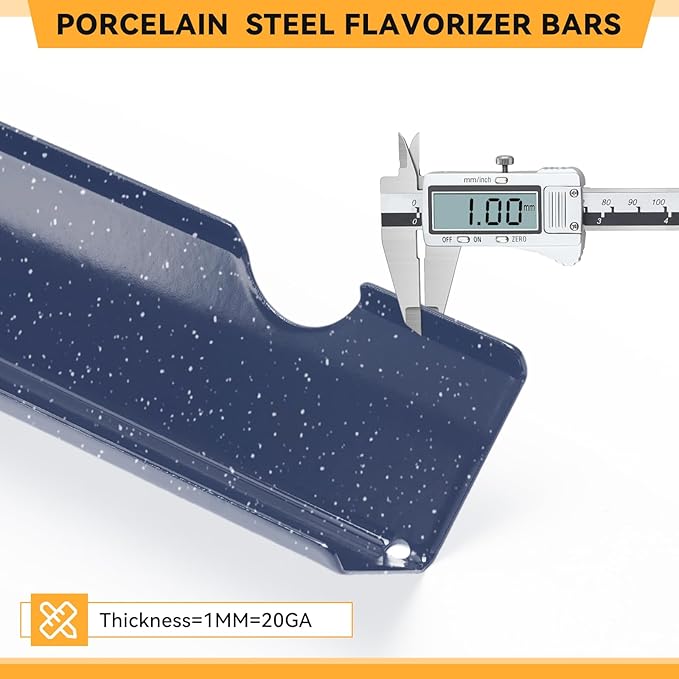 KifonMetals 17.1 Inch Porcelain Steel Flavorizer Bars for Weber Genesis Grill Parts, for GS4 Genesis II/II LX 300, II E-310, II E-315, II E-335, II LX-340 Replacement Parts 66795, 5 Pcs