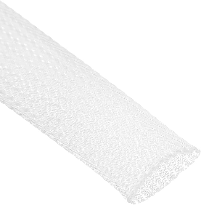 uxcell Expandable Sleeving,1 3/16-inch 25ft Cable Sleeve, Clear
