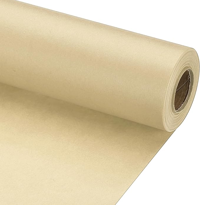 PATIKIL Wrapping Paper, 20" x 600"(49') 70 GSM Craft Paper Roll Kraft Packing Paper for Poster Bulletin Board, Gift Wrapping, Brown