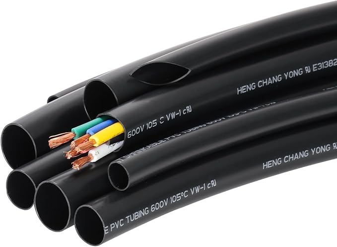 SUNNAREPOON Black Wire Harness Tubing, Car Unshrinkable Insulation Cord Sleeve for Wire Shielding Sheathing Organizer/Protection/Covering (1/2''(13MM) - 10FT(120INCH))