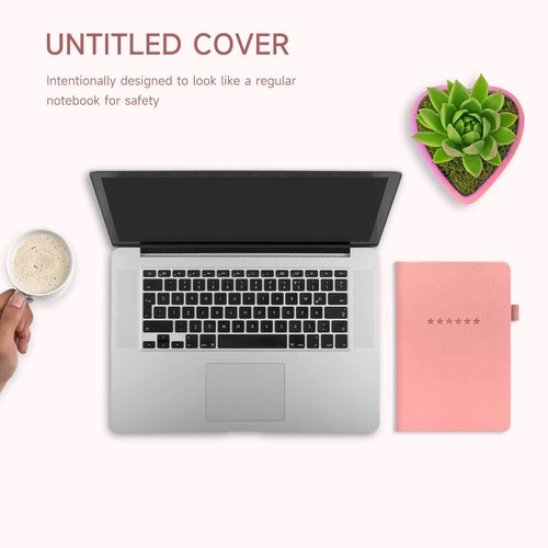 Password Book with Alphabetical Tabs | Hardcover Password Organizer & Internet Address Keeper - 5.2 x 7.6 Inches (Pink)