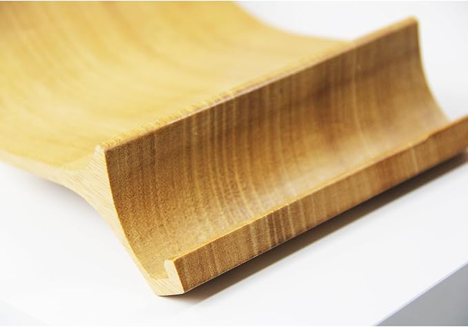 XDK Wood Laptop Stand for Desk, Ergonomic Height Riser for Notebook Computer up to 15 Inches, Wooden Holder for MacBook/Aluminum Laptops