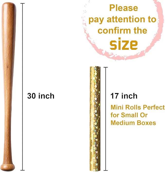 Yarcony Holographic Wrapping Paper Roll, 46.8 sq ft Metallic Gold Dot Wrapping Paper for Girl Presents, Valentine's Day,Christmas,Birthday,Baby Shower, Holiday,Wedding,Engagement (17 Inch X 33 Feet)