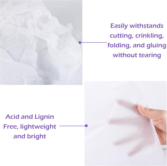 Simetufy 115 Sheets Large 20 x 30 Inch White Tissue Paper for Gift Bags, Archival Bulk for Textiles, Clothing Storage