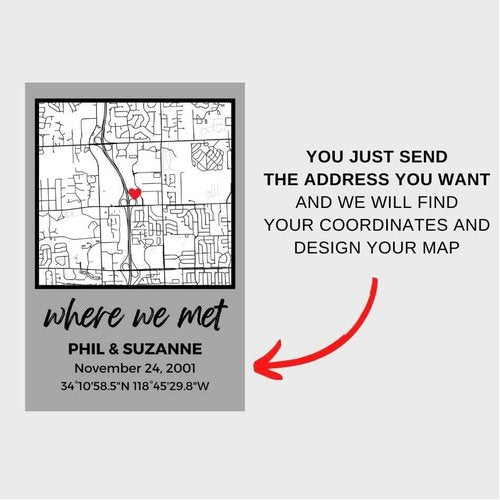 NEXT DAY SHIP Custom Our First Date Map Acrylic Plaque - Personalized Couple Gift for Anniversary & Valentine's Day
