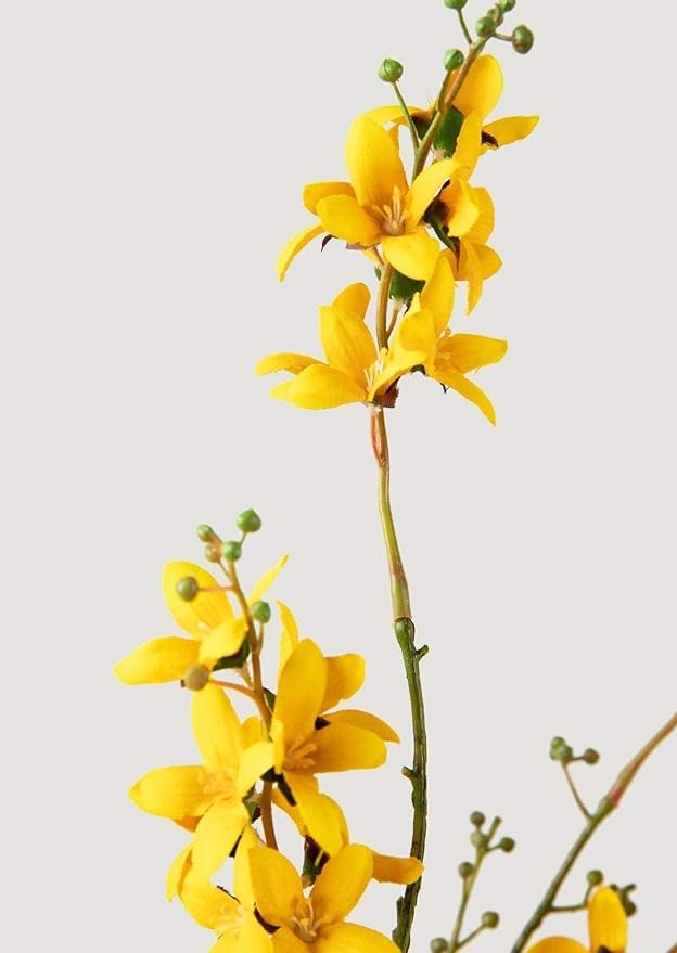 Afloral Tall Faux Forsythia Branch in Yellow - 53"