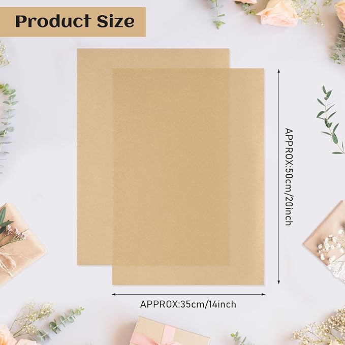 NEBURORA 120 Sheets Kraft Tissue Paper 14 x 20 Inches Brown Wrapping Tissue Paper Bulk Kraft Wrap Paper Sheets for Gift Bags Packaging Floral Filler Crafts Birthday Christmas Halloween Decor