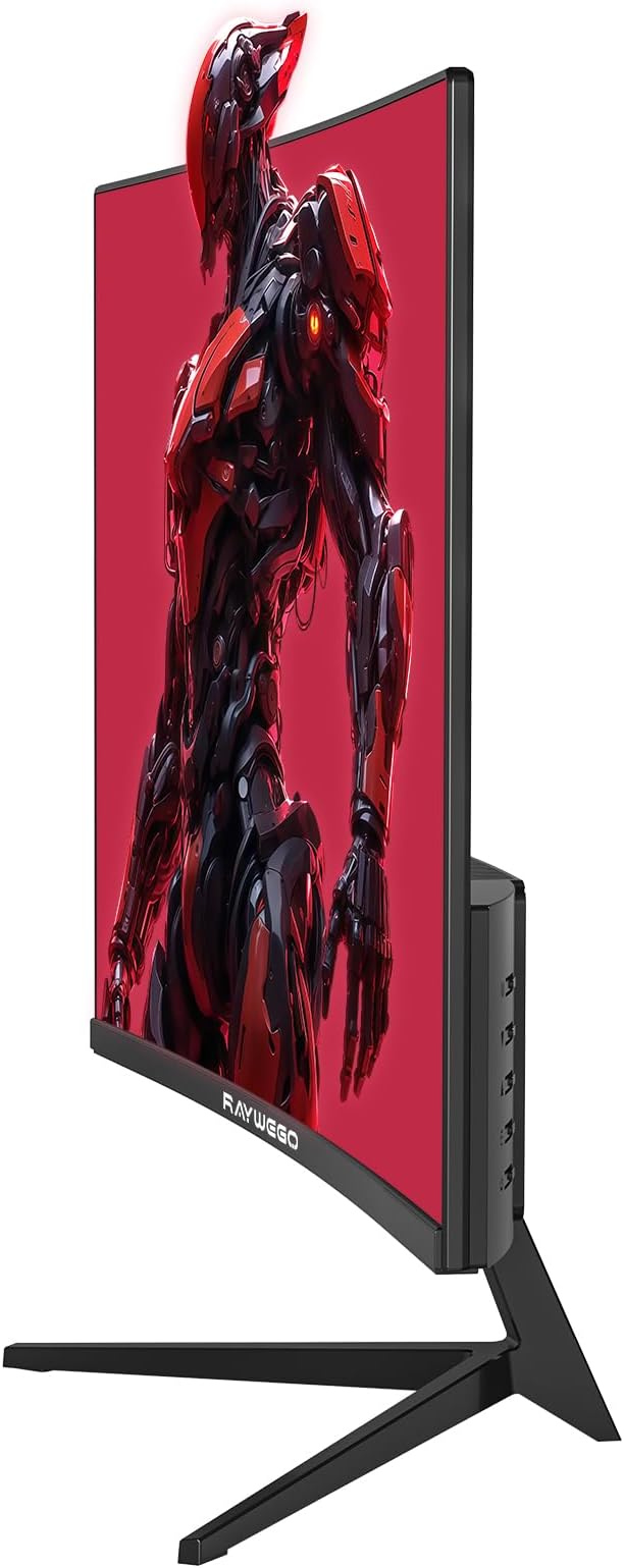 24 inch Curved Gaming Monitor 180Hz 1ms,FHD 1920×1080P,4000:1 Contrast Ratio,with FreeSync & Eye-Care Technology, Support DP, HDMI,USB,3.5mm Port for Gaming Home Office,Wall Mount Install