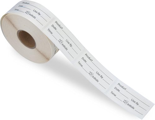 L LIKED 500 Dissolvable Food Storage Labels - 1 x 2 Inch Stickers for Containers
