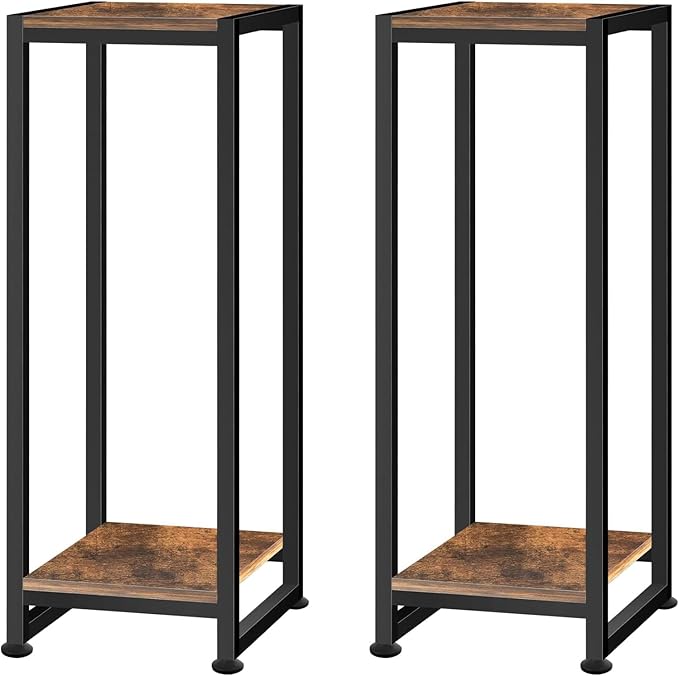 Lilybud--lily 2-Pcak Plant Stand Indoor, 31.5'' Tall Wood Plant Stands Heavy Duty Pedestal Stand for Indoor Outdoor, Modern Corner Flower Stand for Patio, Living Room, Balcony