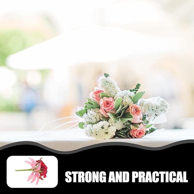 TOYANDONA Vivid Artificial Bouquet Faux Flower Arrangement for Vase Tabletop Decoration Wedding Party Home Decor with Realistic Color and Leaf Texture