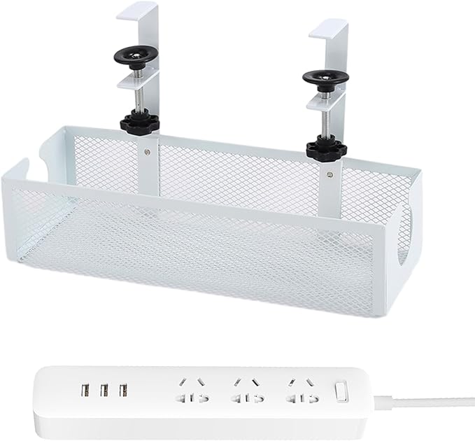 Under Desk Cable Management,Carbon Steel Wire Organizer - Under The Desk Cable Management,for Family Friends Students Adults Men Women Home Indoor Office Study Kitchen