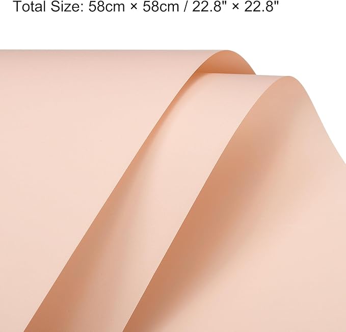 MECCANIXITY Set of 20 Flower Wrapping Paper 22.8x22.8 Inch Waterproof Florists Wrapping Paper for Florist Bouquet Supplies, DIY Crafts, Gift/Gift Box Packaging Cream Pink