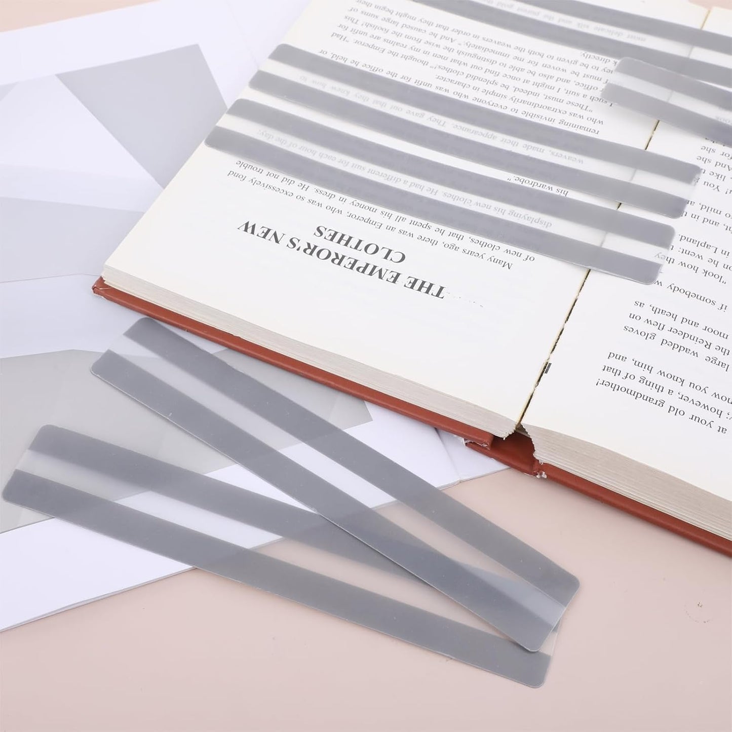 Skiennix Guided Reading Strips - 12 Pcs Overlay Bookmark Set for Dyslexia Support | Clear Design