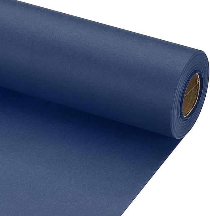 PATIKIL Wrapping Paper, 20" x 600"(49') 70 GSM Craft Paper Roll Kraft Packing Paper for Poster Bulletin Board, Gift Wrapping, Navy Blue