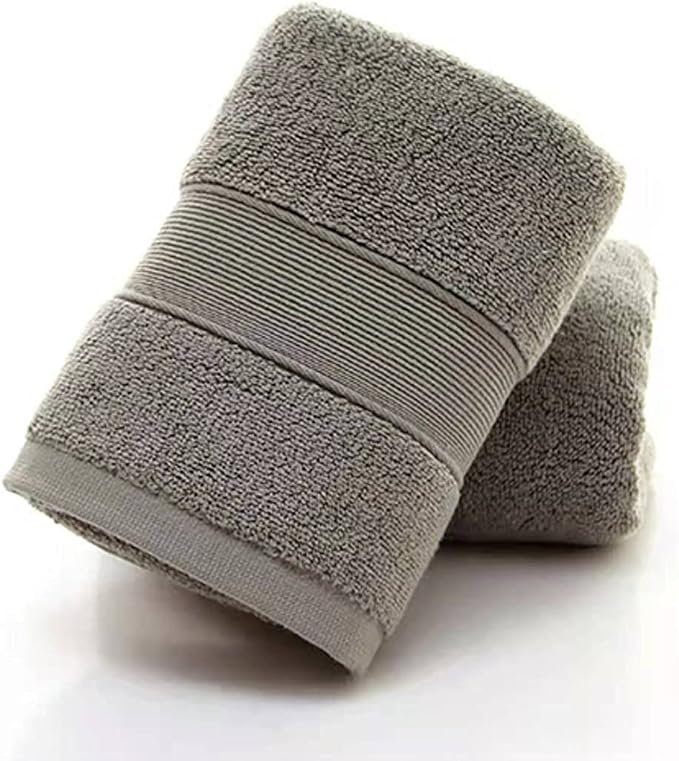 RUIBOLU Hand Towels for Bathroom - Cotton Ultra Soft Highly Absorbent Hand Towel 2 Set, Size 14" x 30" Home Bathroom Hand Towels for Bath, Hand, Face, Gym Towel (Gray)